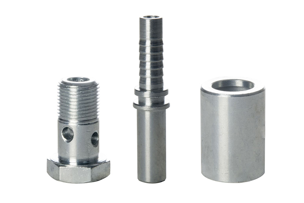 Hydraulic fittings drilled-screw