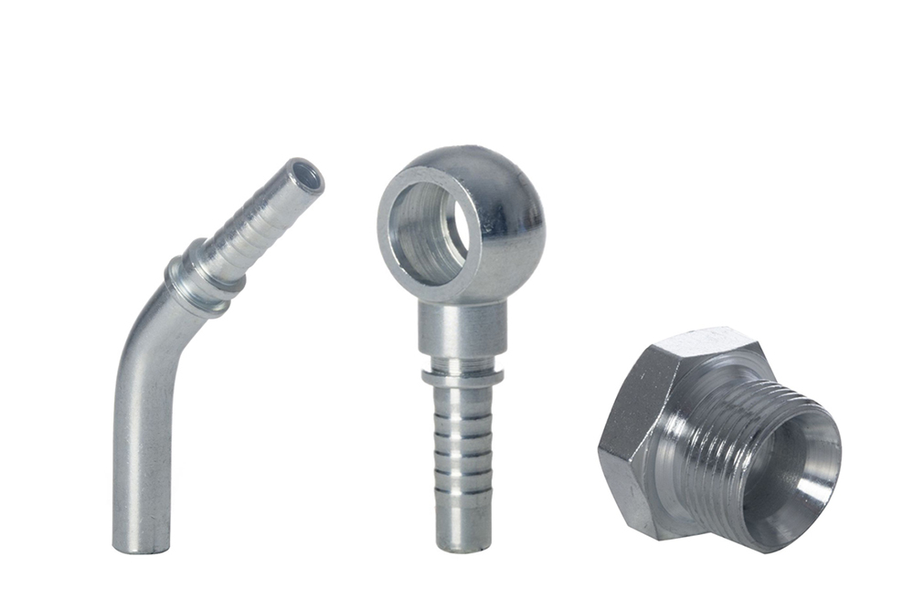 Hydraulic fittings pressed-in
